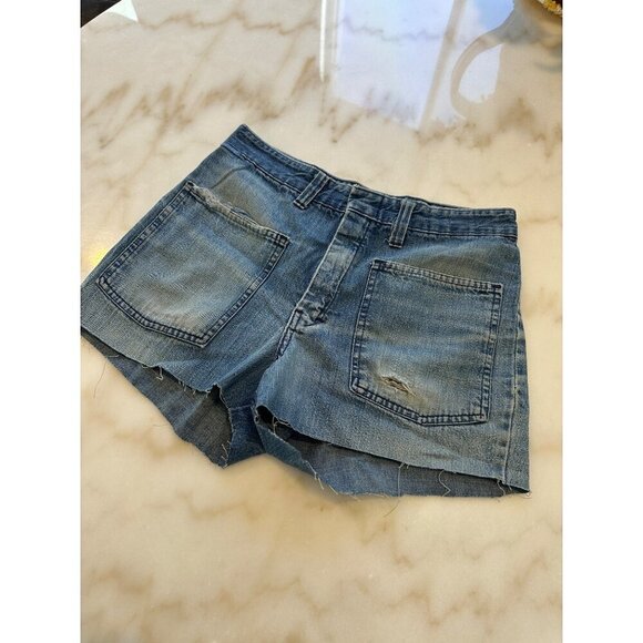 Vintage Boho Surfer Girl Denim Shorts - Picture 1 of 10